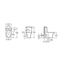 Load image into Gallery viewer, A3424A8000 Georgia dual trap bowl, A3414A000C Georgia tank with fittings with Haro 534448 S&C in white