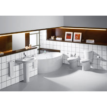 Load image into Gallery viewer, A3424A8000 Georgia dual trap bowl, A3414A000C Georgia tank with fittings with Haro 534448 S&C in white