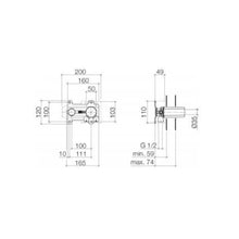 Load image into Gallery viewer, 36.820.785.00 Wall-Mounted Basin Mixer with Cover Plate Finish: Chrome Plated (concealed part, right included)