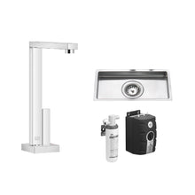 Load image into Gallery viewer, Lot 17861680-06 Single-lever Water Dispenser Hot & Cold in Platinum Matt, 12.893.970.90 Hot Water Tank with Filter in UK Version, 38000000-86 sink