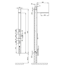 Load image into Gallery viewer, 84026800+84026890 Acquatonica Multifunctional Shower Bar Built-In Version W/Fixed Shower Head, Double Shower Spray & Hand Shower Finish: Chrome