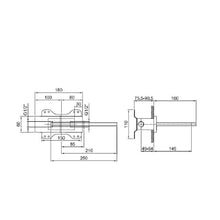 Load image into Gallery viewer, Fantini 31 P9 5041B + 31 00 5041A Milano/Venezia waterfall bath spout in matt copper PVD with 145mm projection