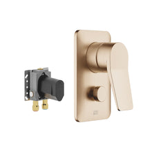 Load image into Gallery viewer, 36120845-46 (XV-009614) wall-mounted single lever mixer in champagne matt with diverter, 3502097090 concealed part