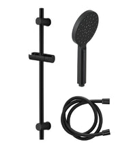 Load image into Gallery viewer, 318MP-NO hand shower, 317IDNO sliding bar & 332CN2G150NO Flexible hose 150 cm in matt black