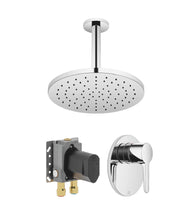 Load image into Gallery viewer, 36020831-00 mixer without diverter with 3507097090 concealed part, 28669831-00 ceiling rain shower in Chrome
