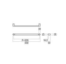 Load image into Gallery viewer, Elmes PRE-S740-001 towel bar in polished stainless steel