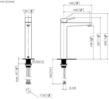 Load image into Gallery viewer, YARRE 33537832-69 Single-lever basin mixer with raised base without pop-up waste in Soft Black