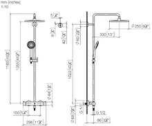 Load image into Gallery viewer, 34459832-00 YAMOU Showerpipe with shower thermostat in polished chrome