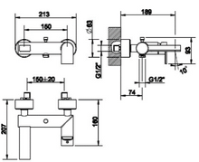 Load image into Gallery viewer, VIA MANZONI 38613.726 External bath mixer in 726 Warm Bronze Brushed PVD