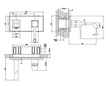 Load image into Gallery viewer, Mimi 44865.031 external parts for built-in mixer with spout w/ 44697 concealed part