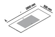 Load image into Gallery viewer, SELLN0AASP Self-bearing counertop L.2600mm in black marquinia marble with 1 recess provided with under -top brackets