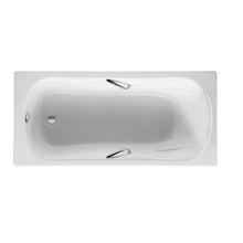 Load image into Gallery viewer, A247522001 Miami rectangular acrylic bath 1700x850mm with handgrip & bath waste, Hydrabaths 6 CP jets whirlpool system