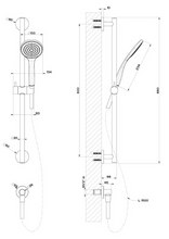Load image into Gallery viewer, 47306.727 Emporio sliding rail in brushed brass PVD with antilimestone handshower, hose and water outlet
