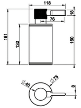 Load image into Gallery viewer, Inciso 58537.708 soap dispenser holder in white body and brushed copper PVD handle