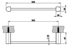 Load image into Gallery viewer, RILIEVO 59397.708 30 cm centre distance towel rail in 708 Copper Brushed PVD