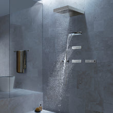 Load image into Gallery viewer, 35.548.970.90 Xtool Thermostat Module with 3 Valves 36.310.985.00, 41550979-85 JUST RAIN, 13415979-00 WATER SHEET, 27.819.980.00 Hand Shower Set in Chrome