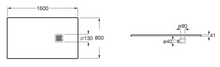 Load image into Gallery viewer, AP10264032041200 (RC) Terran Superslim STONEX shower tray L1600 x W800 x H41mm in slate
