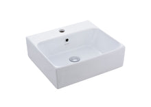 Load image into Gallery viewer, WBAAGM111WW Gemelli above counter square washbasin 450 x 410 mm in white
