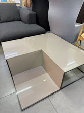 Load image into Gallery viewer, Area Ar108t_cn Small Table 1080 X 1080 X 355 mm in 4516l Glossy Desert with Support Frame in Black Chrome Painted