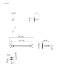 Load image into Gallery viewer, 83030809-99 300mm rail + 83252970-99 hook in dark platinum matt