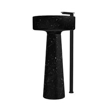 Load image into Gallery viewer, BJHON 1 ACER1081M.NM column washbasin designed for wall drainage in black marquinia marble