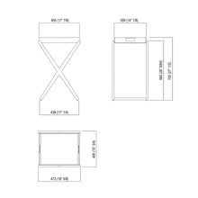 Load image into Gallery viewer, X Acom0622.Ru High Table with Removable Tray 400 X 473 X 700 mm in Brown Oak