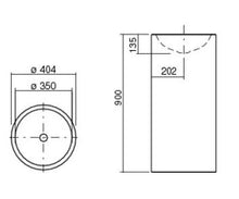 Load image into Gallery viewer, Wt.Rx400k 4504000000 Sieger Design Floor Connection 404mm X 404mm X 900mm Without Overflow in White