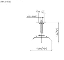 Load image into Gallery viewer, Madison Rain Shower Head 28.565.977.00 (Xs-046102) with Ceiling Fixing, 135mm