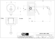 Load image into Gallery viewer, Goccia 33684.279 wall-mounted basin mixer in white with 33687.031 concealed part