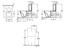 Load image into Gallery viewer, Venticello 4612.R0.R1 close-coupled toilet, 570711r1 Cistern with Flushing Mechanism, 9m80s101 Seat and Cover in White