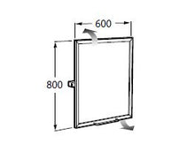 Load image into Gallery viewer, A812288000 (EU) Access swing mirror 600 x 800 mm with stainless steel frame