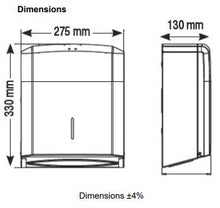 Load image into Gallery viewer, DT2106B new paper towel dispenser in black epoxy with steel, 400-600 C/Z towels