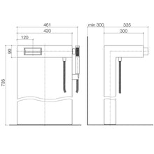 Load image into Gallery viewer, 25.963.770.00 Elemental Spa Nota Free Standing Single Lever Bath Mixer with Shower Set Finish: Chrome