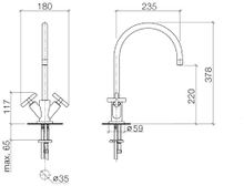 Load image into Gallery viewer, 22815892-00 Deck-mounted Twin Handle Sink Mixer in Polished Chrome