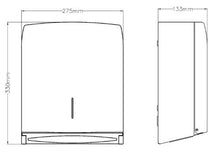 Load image into Gallery viewer, DT0106CS paper towel dispenser, 400-600 C/Z towels in Satin Stainless Steel