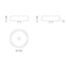 Load image into Gallery viewer, Exte Lux Aluextelwg Counter Top Basin Diameter 420mm Made Of Alumix in White and Gold Leaf