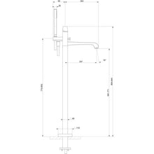Load image into Gallery viewer, Mimi 24977.031 Freestanding Bath Mixer with Handshower in Chrome & 46189.031 built-in part