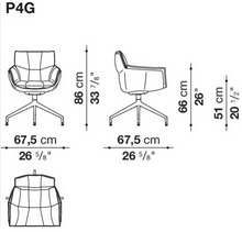 Load image into Gallery viewer, Husk P4G Small swivel armchair, 675w x 675d x 860h mm, Fabric Serle 2476151, Frame Black Painted 01510, Shell Anthracite Shell 0016A