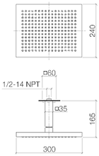 Load image into Gallery viewer, 28.755.980.47 Ceiling Mounted Rain Shower 300 X 240 mm in Champagne