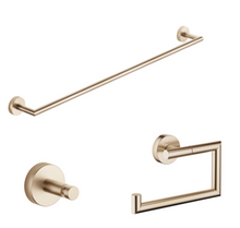 Load image into Gallery viewer, 83060979-46 + 83500979-46 + 83251979-46 Meta.02 towel bar 600mm, tissue holder, robe hook in champagne matt