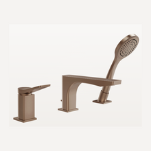 Load image into Gallery viewer, Rilievo 59037.708 three-hole bath mixer in brushed copper PVD with diverter