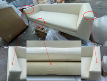 Load image into Gallery viewer, Charles CH228 Sofa + CH72_C BACK CUSHION, 2300w x 970d x 730h mm, Frame Bright Brushed 0189A, Leather Gamma 205