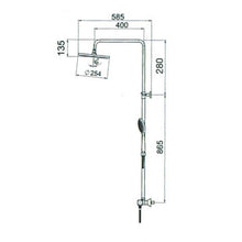 Load image into Gallery viewer, A5A9781C0N Mitos thermostatic shower column in chrome