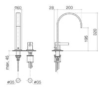 Load image into Gallery viewer, Mem 32.515.782.00 Two-Hole Single-Lever Basin Mixer in Chrome with 200mm Projection