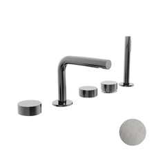 Load image into Gallery viewer, Af/21 Fukasawa 2793a265 Deck-Mount Bath Mixer in Brushed Stainless Steel with Handshower