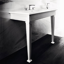 Load image into Gallery viewer, Eleganza Sit-on/Wall hung Basin 46813.521 with Eleganza 46817.521 Set of Legs in White