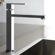 Load image into Gallery viewer, Rettangolo Single Lever Kitchen Sink Mixer 16721.149 with Swivelling Spout in Finox