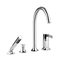Load image into Gallery viewer, 27.532.809.00 deck-mounted bath mixer with diverter and shower set Finish : Chrome Plated