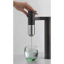 Load image into Gallery viewer, 120.0551.220 Vitual Capsule 2 in 1 single dispense filter tap in matt black and silk steel PVD