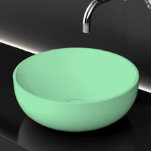 Load image into Gallery viewer, COLLINA35P302 countertop wash basin in saga green mat